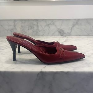 Tom Ford Gucci burgundy kitten heels